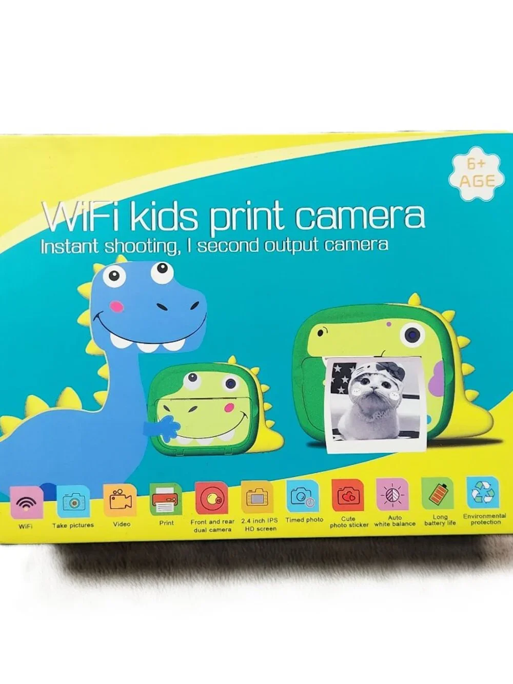 WIFI Kids Instant Print Camera Dinosaur - NEW NIB